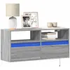 Image de vidaXL Meuble TV mural avec lumières LED sonoma gris 100x31x45 cm