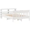 Image de vidaXL Cadre de lit sans Matelas Blanc 120x190 cm Bois de pin Massif