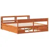 Image de vidaXL Cadre de lit sans Matelas Cire Marron 180x200cm Bois pin Massif