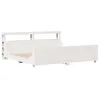 Image de vidaXL Cadre de lit et tête de lit Blanc 180x200 cm Bois de pin Massif, Meuble de Chambre à Coucher, sommier, lit en Bois, lit, lit Double