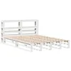 Image de vidaXL Cadre de lit sans Matelas Blanc 120x190 cm Bois de pin Massif