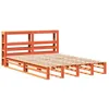 Image de vidaXL Cadre de lit sans Matelas Cire Marron 120x190cm Bois pin Massif