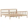 Image de vidaXL Cadre de lit avec tête de lit 180x200 cm Bois de pin Massif, lit, mobilier de Chambre à Coucher, lit en Bois, lit Double, Cadre de lit en Bois