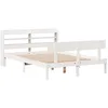 Image de vidaXL Cadre de lit avec tête de lit Blanc 135x190 cm Bois pin Massif, lit, mobilier de Chambre à Coucher, lit en Bois, lit Double