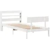 Image de vidaXL Cadre de lit sans Matelas Blanc 100x200 cm Bois de pin Massif