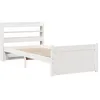 Image de vidaXL Cadre de lit avec tête de lit sans Matelas Blanc 90x190 cm