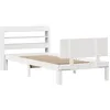Image de vidaXL Cadre de lit avec tête de lit sans Matelas Blanc 90x200 cm