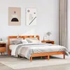 Image de vidaXL Cadre de lit sans matelas cire marron 150x200cm bois pin massif