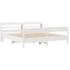 Image de vidaXL Cadre de lit sans Matelas Blanc 180x200 cm Bois Massif de pin