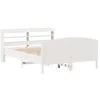 Image de vidaXL Cadre de lit sans Matelas Blanc 150x200 cm Bois de pin Massif