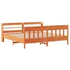 Image de vidaXL Cadre de lit sans Matelas Cire Marron 200x200cm Bois pin Massif