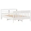 Image de vidaXL Cadre de lit sans Matelas Blanc 150x200 cm Bois de pin Massif