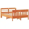 Image de vidaXL Cadre de lit sans Matelas Cire Marron 150x200cm Bois pin Massif