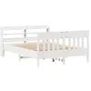 Image de vidaXL Cadre de lit sans Matelas Blanc 120x200 cm Bois de pin Massif