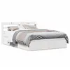 Image de vidaXL Cadre de lit avec tête de lit blanc 135x190 cm bois pin massif