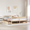 Image de vidaXL Cadre de lit sans matelas 200x200 cm bois massif de pin