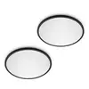 Image de Philips LED SuperSlim lot de 2 noir IP44 Ø 25 cm 2 700 K