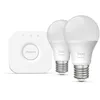 Image de Kit de démarrage - Philips Hue - 1 Bridge - 2 ampoules A60 - Lumière blanche et colorée
