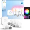 Image de Philips Hue Essential Kit de démarrage avec Bridge + 4 ampoules connectées E27 Essential, White and Color Ambiance, 2200-6500 K, Ampoule Philips Hue compatible Alexa, Google Assistant, Apple Home