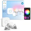 Image de Philips Hue Essential Kit de démarrage avec Bridge+3 ampoules connectées GU10 Essential + Smart Button, WACA, 2200-6500 K, variable, Ampoule connectée compatible Alexa, Google Assistant, Apple Home
