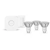 Image de Kit de démarrage - PHILIPS HUE - Lumière blanche et colorée ambiance -1 Bridge + 3 spots LED GU10 + 1 dimmer switch