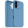 Image de DECODED Coque en Silicone pour iPhone 16 Plus, Finition Soft-Touch Premium, Revêtement Antibactérien, Compatible MagSafe, Protection Antichute, Résistante aux Rayures, Boutons Métalliques, Bleu