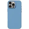 Image de DECODED Coque en Silicone pour iPhone 16 Pro Max, Finition Soft-Touch Premium, Revêtement Antibactérien, Compatible MagSafe, Protection Antichute, Résistante aux Rayures, Boutons Métalliques, Bleu