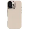 Image de DECODED Étui en cuir pour iPhone 16, compatible MagSafe, cuir ECCO véritable de qualité supérieure, coque de protection intégrale, bords surélevés pour protéger l'écran et l'appareil photo, beige