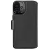 Image de DECODED Étui portefeuille amovible 2 en 1 en cuir pour iPhone 16 Plus, compatible MagSafe, cuir ECCO véritable de qualité supérieure, coque de protection intégrale, bords surélevés pour protéger