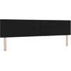 Image de vidaXL Tête de lit LED avec des lumières à LED Noir 200 cm Polyester, Chambre Moderne rectangulaire, Tête de lit capitonnée, Éclairage Ajustable, Design Gain de Place, Meuble stylé et Durable