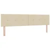 Image de vidaXL Tête de lit LED avec des lumières à LED Crème 200 cm Polyester, Chambre Moderne rectangulaire, Tête de lit capitonnée, Éclairage Ajustable, Design Gain de Place, Meuble stylé et Durable