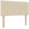 Image de vidaXL Tête de lit avec des lumières à LED Réglable Crème 90 cm Tissu, Hauteur réglable, Accessoire de lit Moderne, tête de lit rembourrée, éclairage Dynamique, déco de Chambre stylée