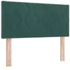 Image de vidaXL Tête de lit LED Vert foncé 90 cm Cuir synthétique, Tête de lit réglable, rectangulaire, Design rembourré, Confort Durable, lumière d'ambiance, Soutien Moderne au lit