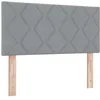 Image de vidaXL Tête de lit avec des lumières à LED Gris Clair 100 cm Tissu, Hauteur réglable, Accessoire de lit Moderne, tête de lit rembourrée, éclairage Dynamique, déco de Chambre stylée