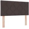 Image de vidaXL Tête de lit avec des lumières à LED Marron 100 cm Tissu, Hauteur réglable, Accessoire de lit Moderne, tête de lit rembourrée, éclairage Dynamique, déco de Chambre stylée