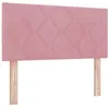 Image de vidaXL Tête de lit LED Rose 100 cm Velours