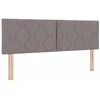 Image de vidaXL Tête de lit LED Taupe 160 cm Tissu, Chambre stylée, tête de lit Moderne, hauteurs réglables, Cadre de lit Dynamique, Meuble LED, éclairage d'ambiance