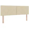 Image de vidaXL Tête de lit Crème 160 cm Tissu, Hauteur réglable, Accessoire de lit Moderne, tête de lit rembourrée, éclairage Dynamique, déco de Chambre stylée