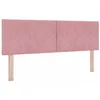 Image de vidaXL Tête de Lit LED avec des lumières à LED Rose 160 cm Velours, Têtière Moderne rembourrée, Design réglable Robuste, Gain de Place Mural, Finition en Velours Chic.
