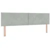 Image de vidaXL Tête de lit LED Gris Clair 180 cm Velours