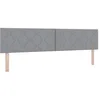 Image de vidaXL Tête de lit Gris Clair 200 cm Tissu, Hauteur réglable, Accessoire de lit Moderne, tête de lit rembourrée, éclairage Dynamique, déco de Chambre stylée