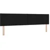 Image de vidaXL Tête de lit Noir 200 cm Tissu, Hauteur réglable, Accessoire de lit Moderne, tête de lit rembourrée, éclairage Dynamique, déco de Chambre stylée