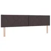 Image de vidaXL Tête de lit LED Marron 200 cm tissu, Chambre stylée, tête de lit moderne, hauteurs réglables, cadre de lit dynamique, meuble LED, éclairage d'ambiance