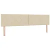 Image de vidaXL Tête de lit LED Crème 200 cm Tissu, Chambre stylée, tête de lit Moderne, hauteurs réglables, Cadre de lit Dynamique, Meuble LED, éclairage d'ambiance