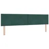 Image de vidaXL Tête de lit LED Vert foncé 200 cm Cuir synthétique, Tête de lit réglable, rectangulaire, Design rembourré, Confort Durable, lumière d'ambiance, Soutien Moderne au lit
