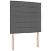 Image de vidaXL Tête de lit LED avec tête de lit Gris foncé 80 cm Polyester, Futuriste, têtière réglable en Polyester, éclairage RGB, Cadre en pin Massif, déco Chambre stylée
