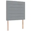 Image de vidaXL Tête de lit LED avec tête de lit Gris Clair 100 cm Polyester, Futuriste, têtière réglable en Polyester, éclairage RGB, Cadre en pin Massif, déco Chambre stylée