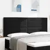 Image de vidaXL Tête de lit LED avec des lumières à LED Noir 200 cm Polyester