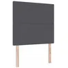 Image de vidaXL Tête de lit LED avec tête de lit Gris foncé 100 cm Polyester, Mobilier de Chambre, tête de lit Moderne, Design Chic, LED Lumineuses, rembourrée, Bois structuré, Options Personnalisables