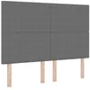 Image de vidaXL Tête de lit LED avec tête de lit Gris Clair 144 cm Polyester, Mobilier de Chambre, tête de lit Moderne, Design Chic, LED Lumineuses, rembourrée, Bois structuré, Options Personnalisables